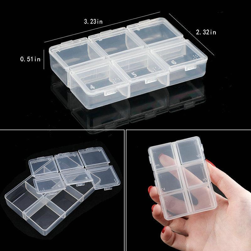Transparent Plastic Storage Jewelry Box Compartment Adjustable Container For Beads Earring Box For Jewelry Rectangle Box Case Storage Container for Jewelry Beads Earring