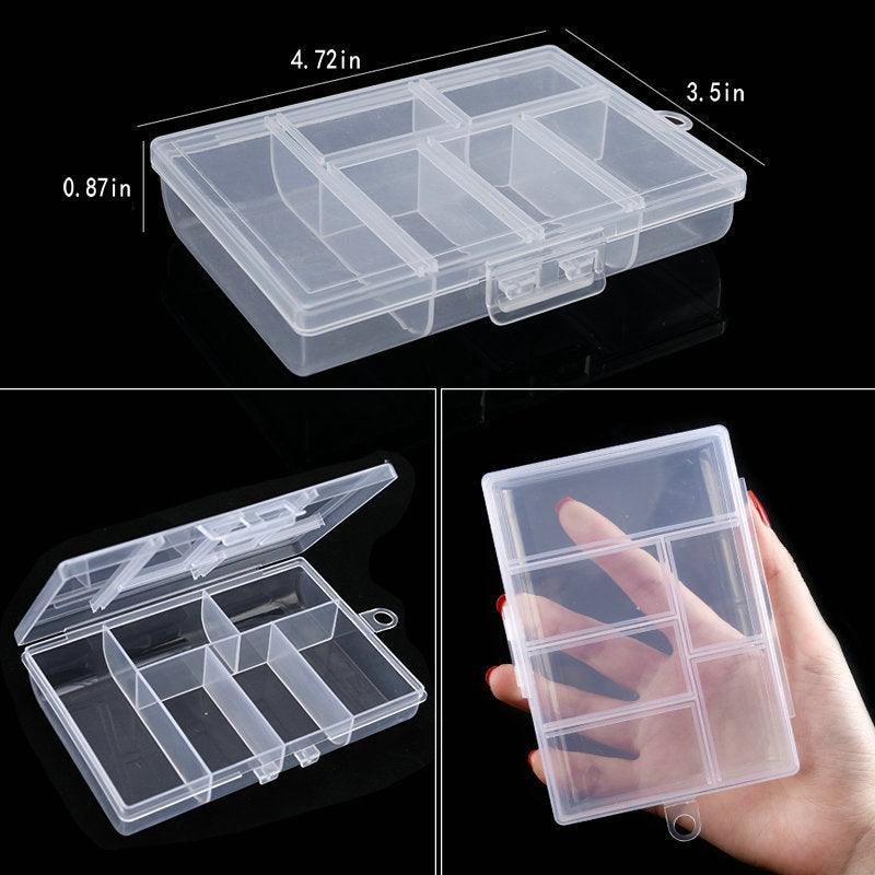 Transparent Plastic Storage Jewelry Box Compartment Adjustable Container For Beads Earring Box For Jewelry Rectangle Box Case Storage Container for Jewelry Beads Earring