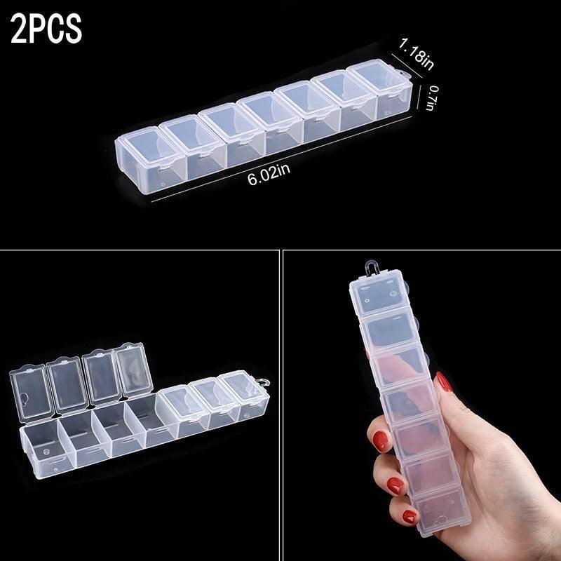 Transparent Plastic Storage Jewelry Box Compartment Adjustable Container For Beads Earring Box For Jewelry Rectangle Box Case Storage Container for Jewelry Beads Earring