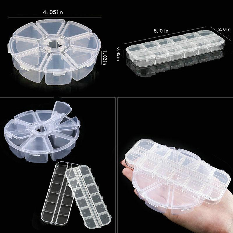 Transparent Plastic Storage Jewelry Box Compartment Adjustable Container For Beads Earring Box For Jewelry Rectangle Box Case Storage Container for Jewelry Beads Earring