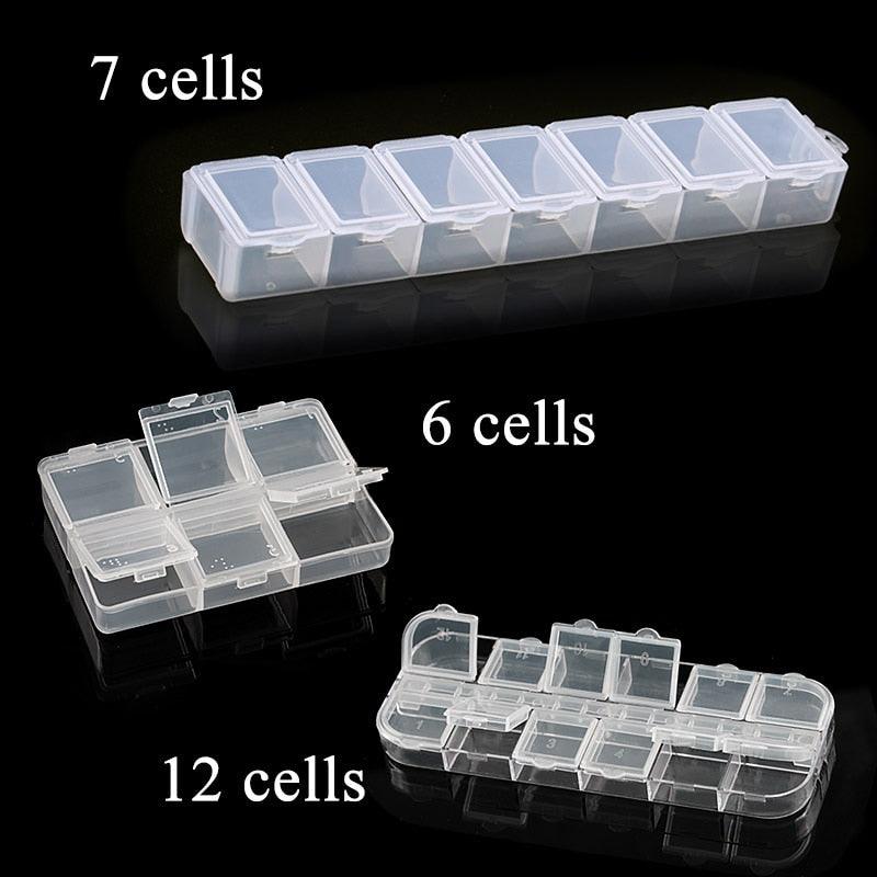 Transparent Plastic Storage Jewelry Box Compartment Adjustable Container For Beads Earring Box For Jewelry Rectangle Box Case Storage Container for Jewelry Beads Earring
