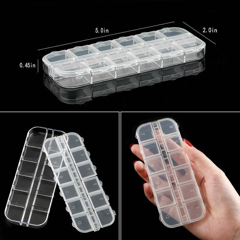 Transparent Plastic Storage Jewelry Box Compartment Adjustable Container For Beads Earring Box For Jewelry Rectangle Box Case Storage Container for Jewelry Beads Earring