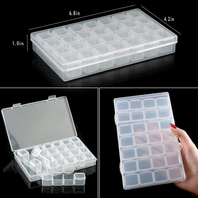 Transparent Plastic Storage Jewelry Box Compartment Adjustable Container For Beads Earring Box For Jewelry Rectangle Box Case Storage Container for Jewelry Beads Earring